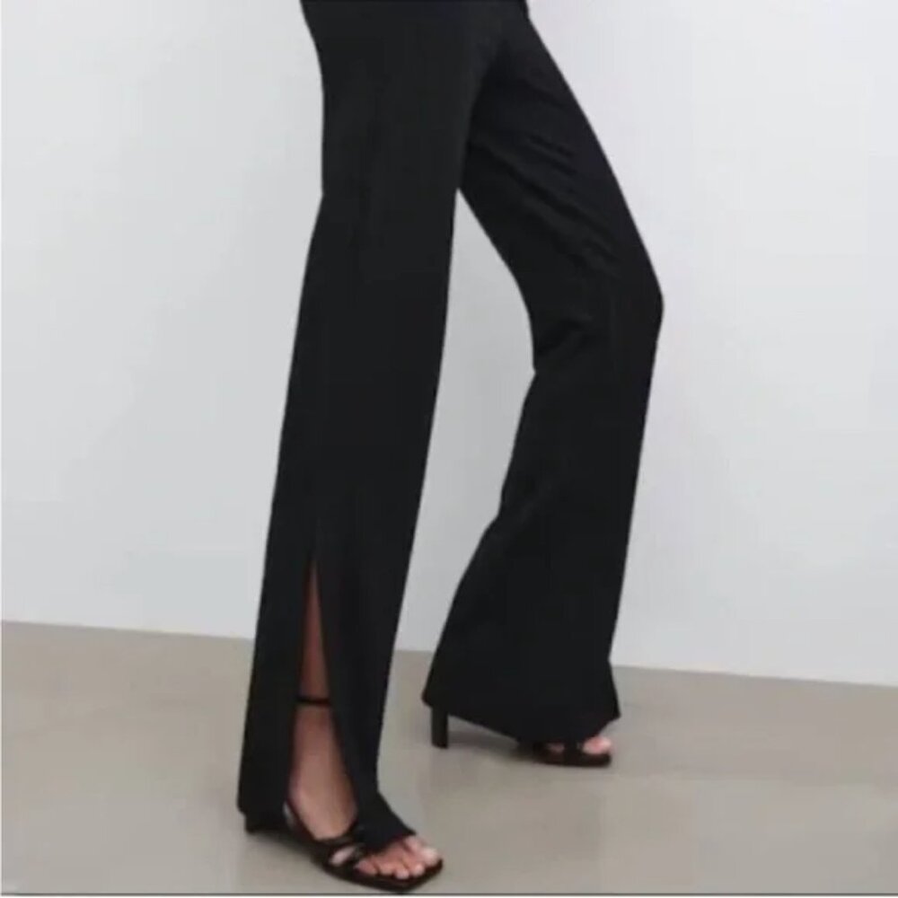 Jason Wu Side Slit Ankle Dress Pants Black S
